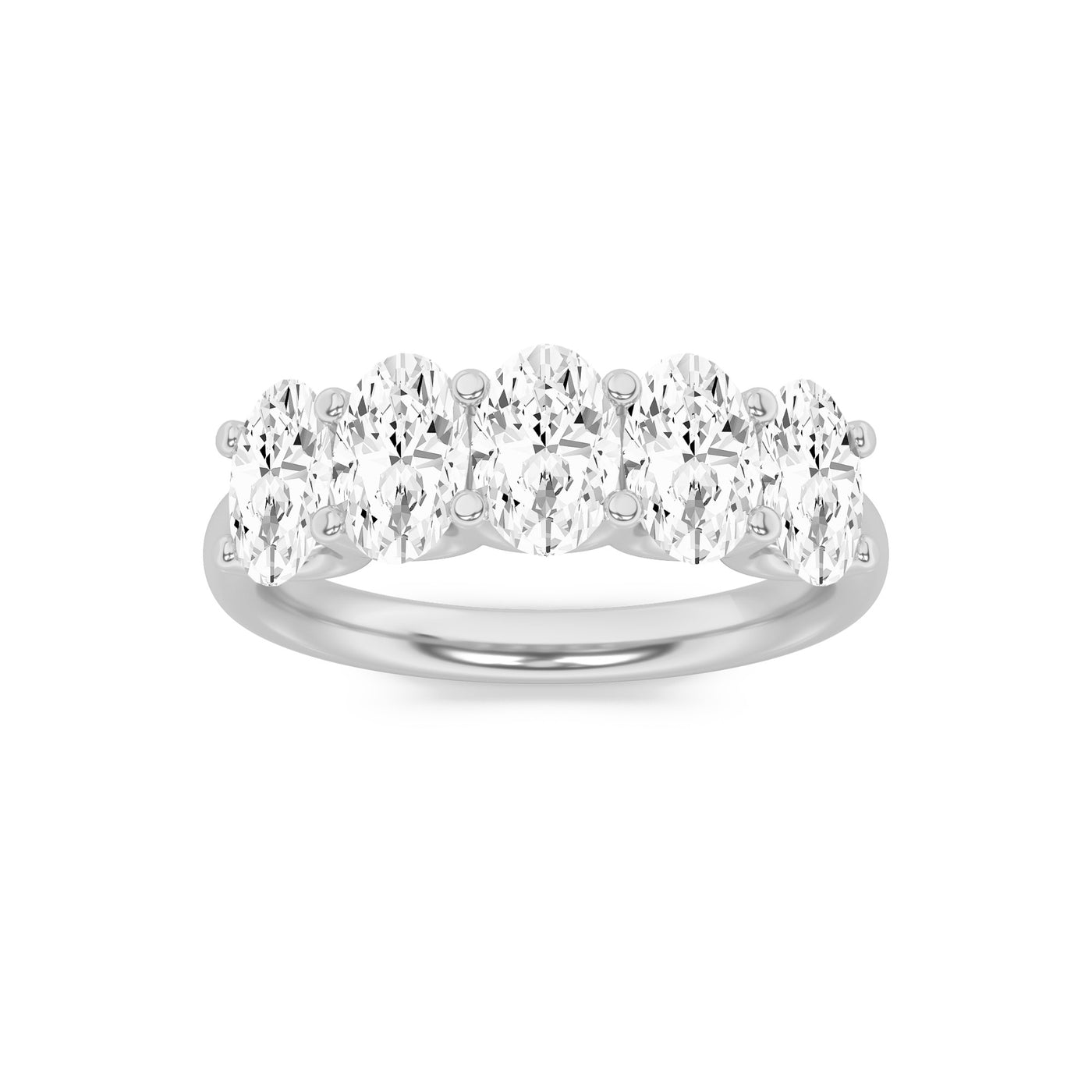 14KW 2ct Lab Diamond Oval Solitaire Ring