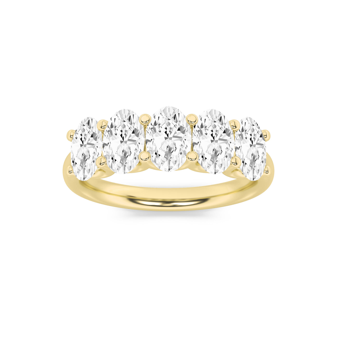 14KY 2ct Lab Diamond Oval Anniversary Ring