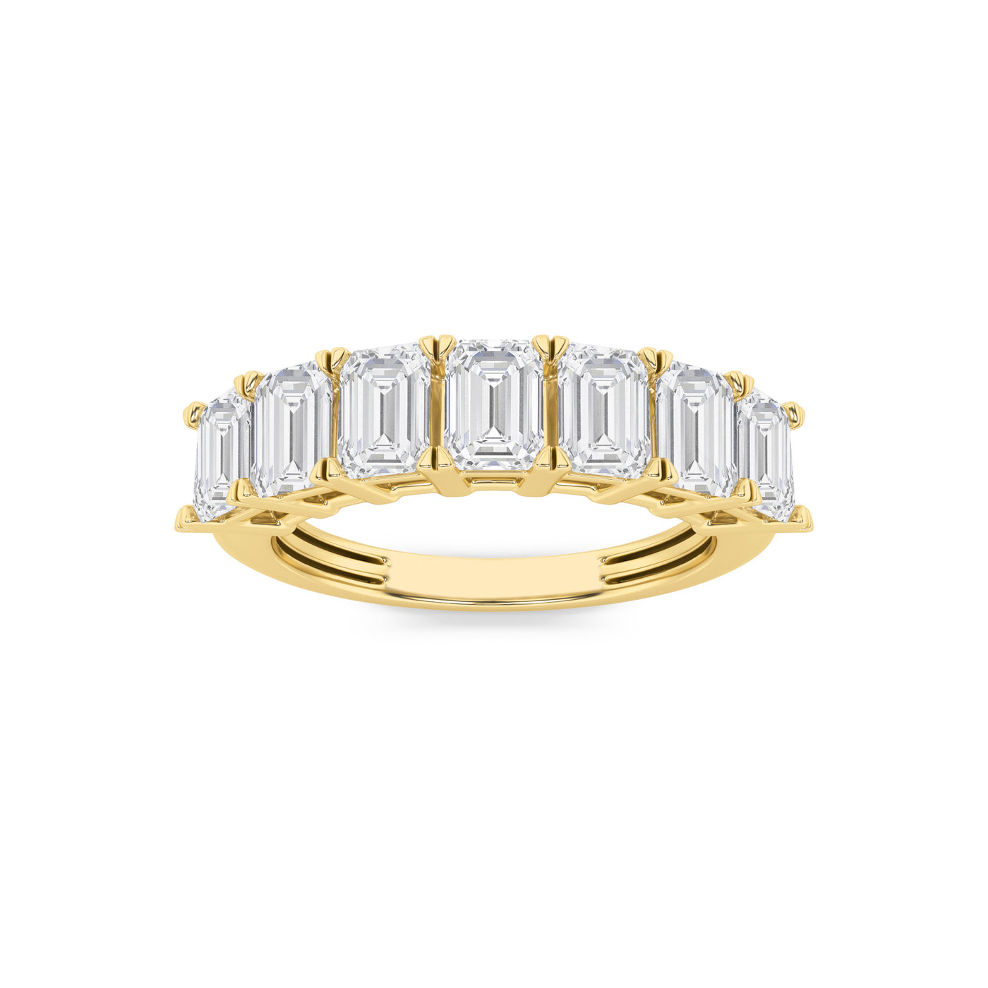 14KW 2ct Lab Diamond F+VS+ Contemporary Anniversary Ring