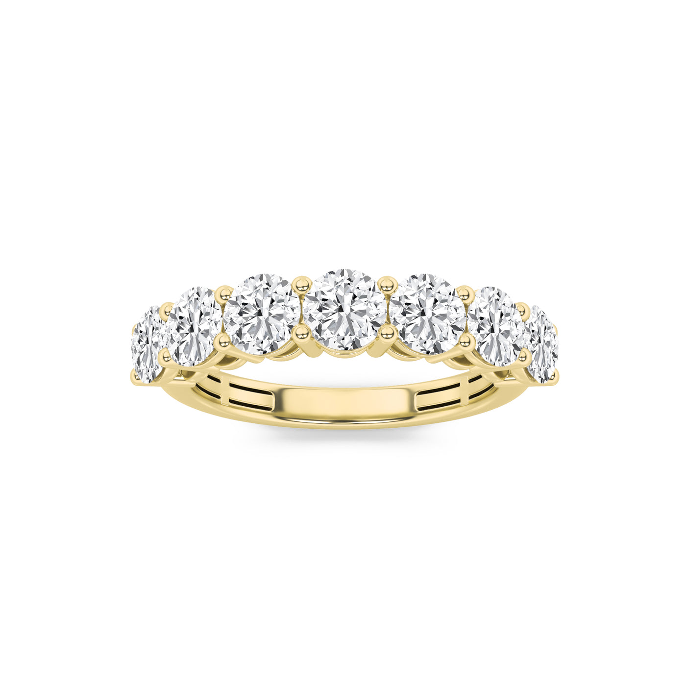 14KY 3ct Lab Diamond Oval Anniversary Ring