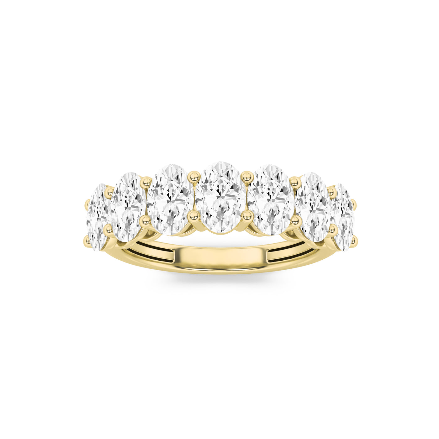 14KY 2ct Lab Diamond Oval Anniversary Ring