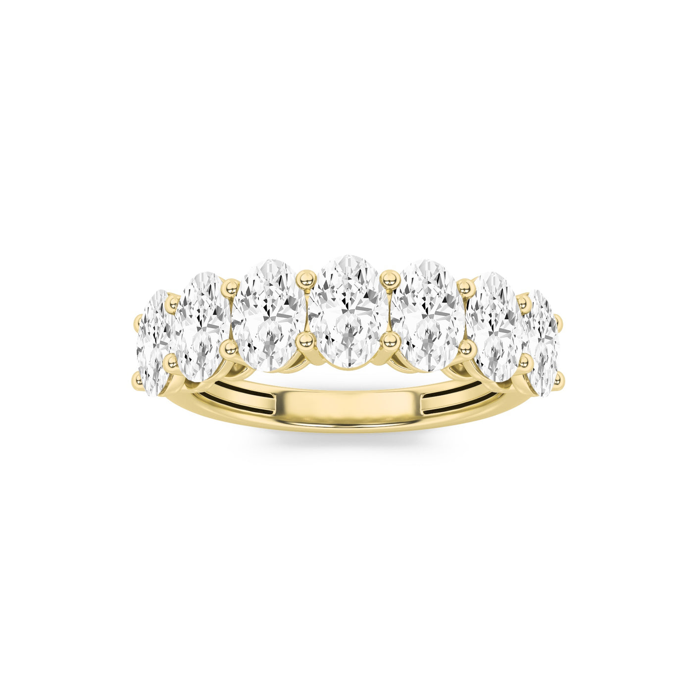 14KY 2.2ct Oval Lab Diamond Anniversary Ring