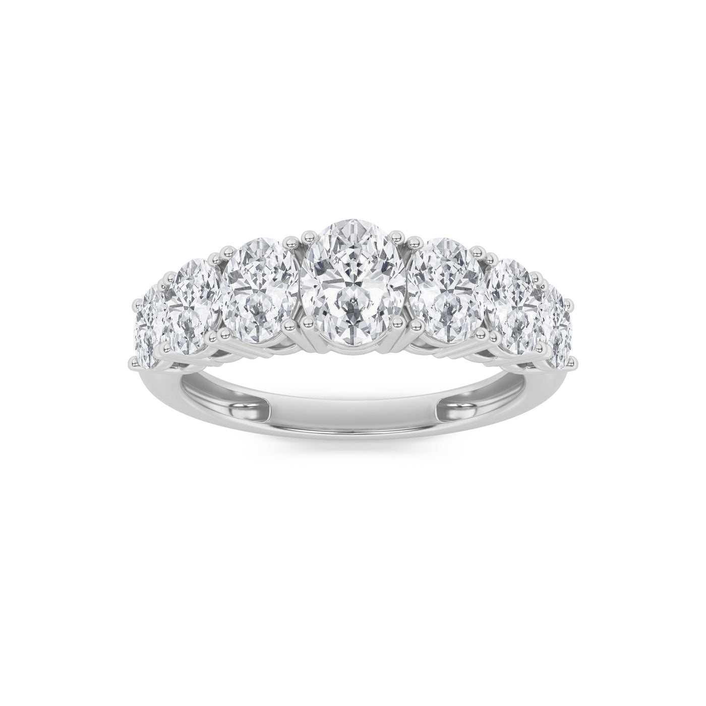 14KW 2ct Lab Diamond Oval Anniversary Ring
