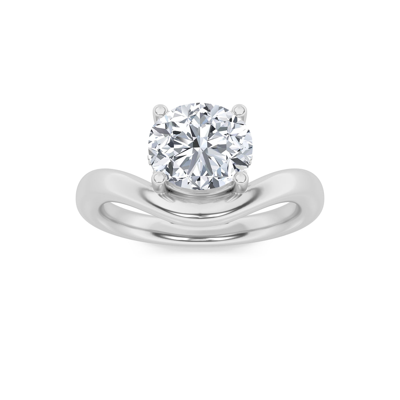 14KW 2ct Lab Diamond Solitaire Engagement Ring