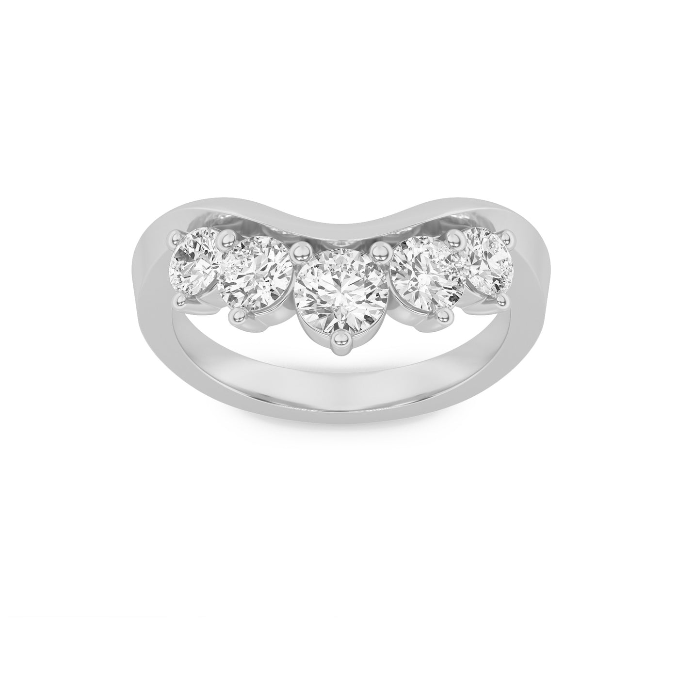 14KW 1ct Lab Diamond Ring | F+VS+ Contemporary Style