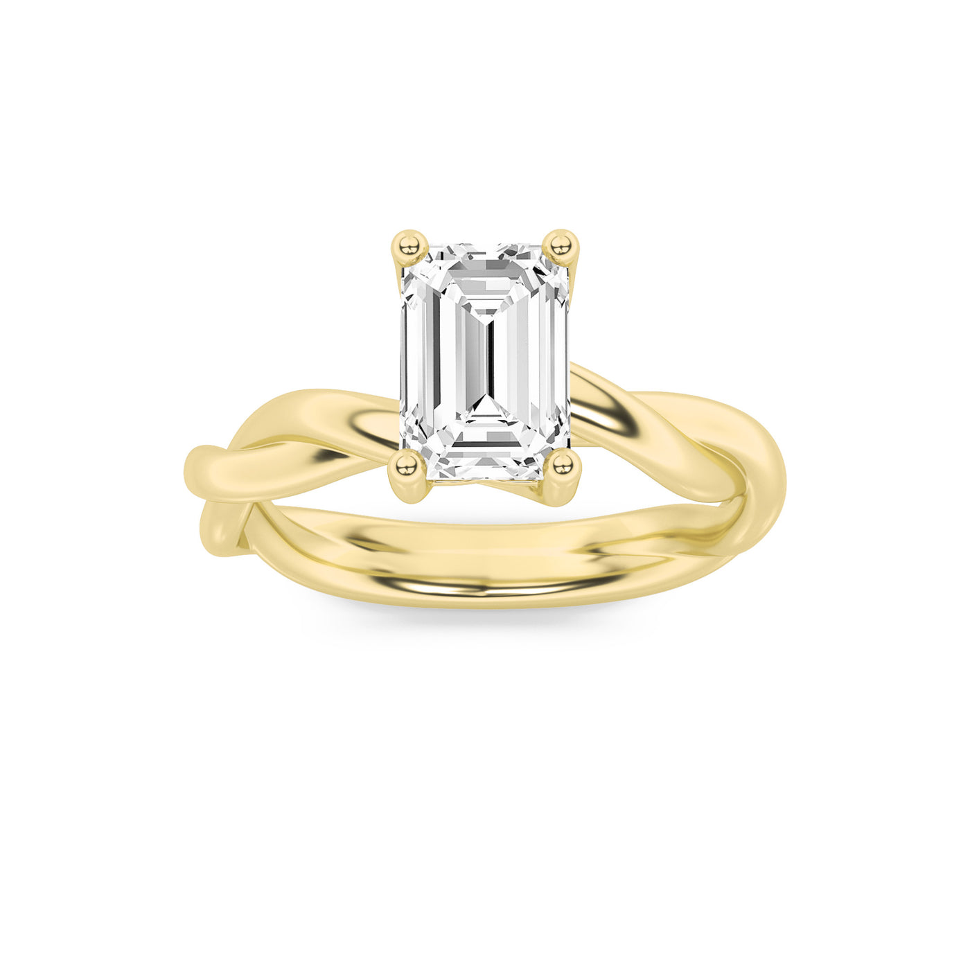 14KY 3ct Lab Diamond Solitaire Engagement Ring
