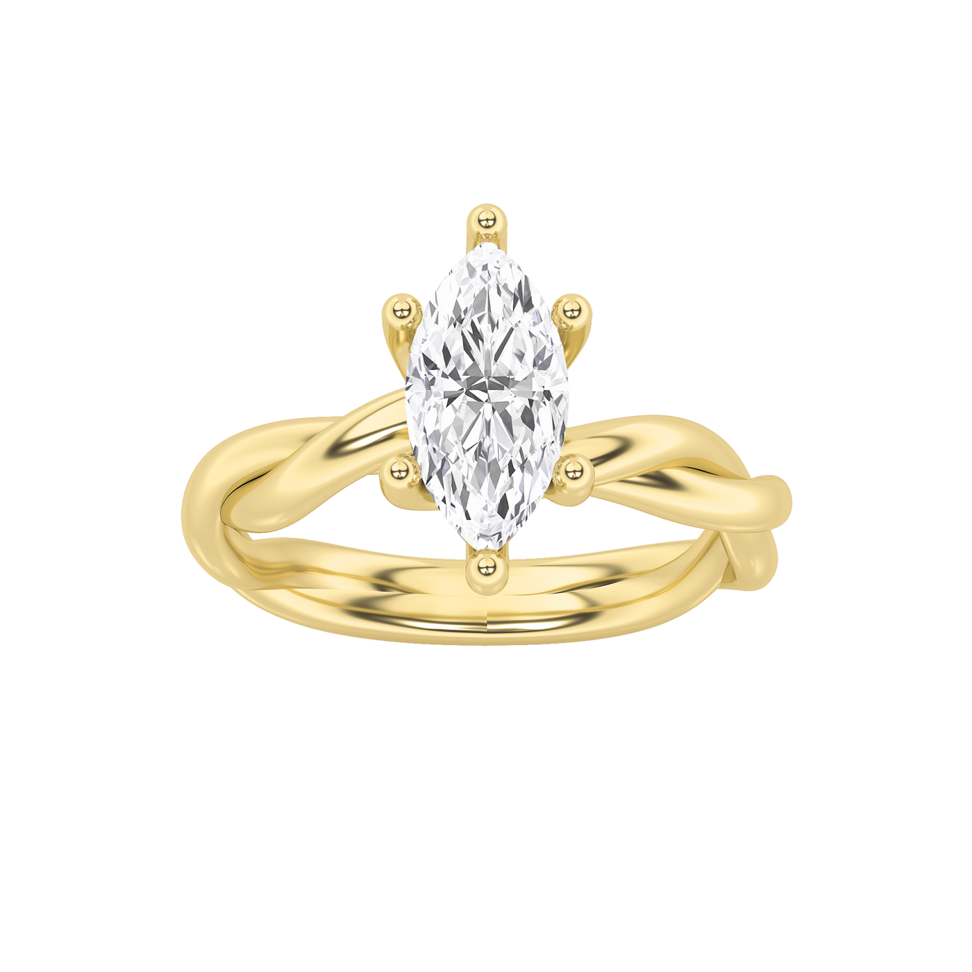 14KY 1.5ct Lab Diamond Solitaire Engagement Ring