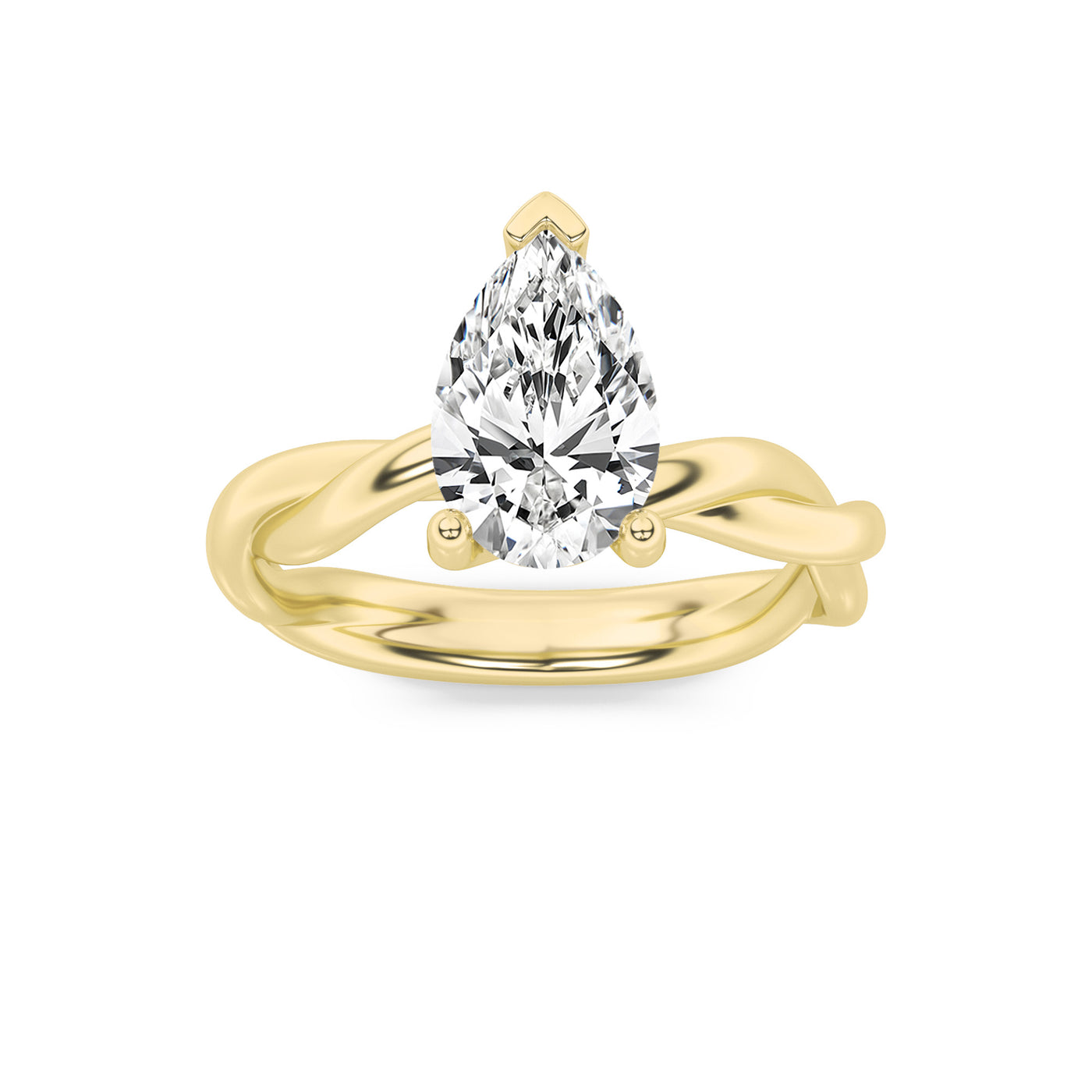 1ct Lab Diamond Solitaire 14KY Gold Engagement Ring