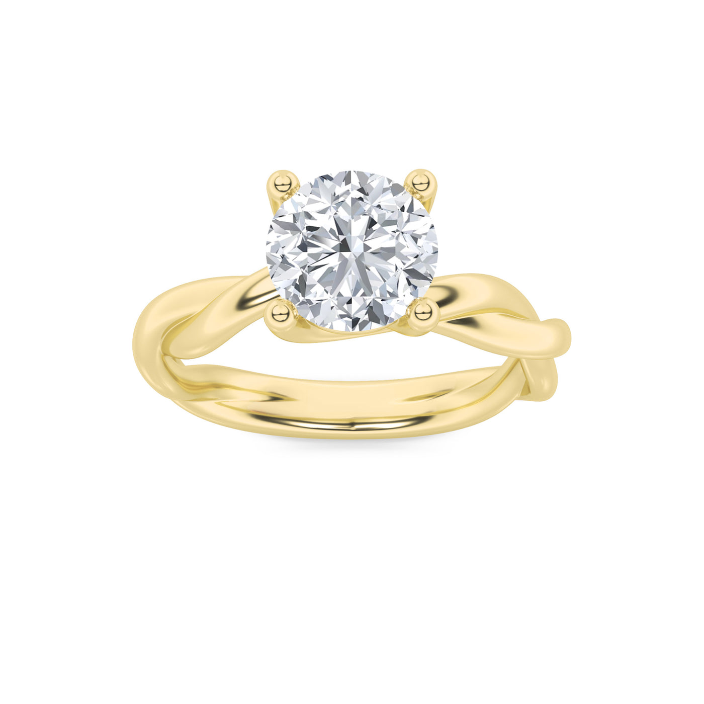 14KY 2ct Lab Diamond Solitaire Engagement Ring