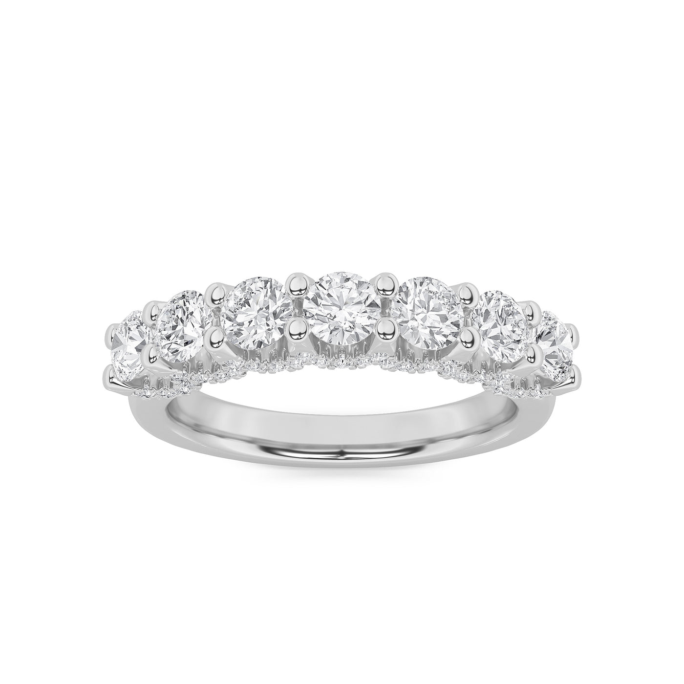 14KW 1ct F+VS Lab Diamond Classic Anniversary Ring