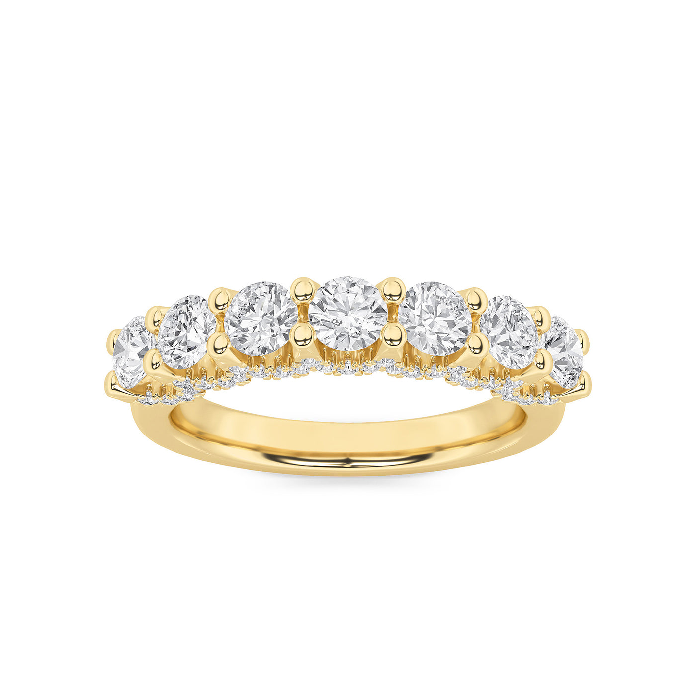 14KY 1ct F+VS Lab Diamond Classic Anniversary Ring