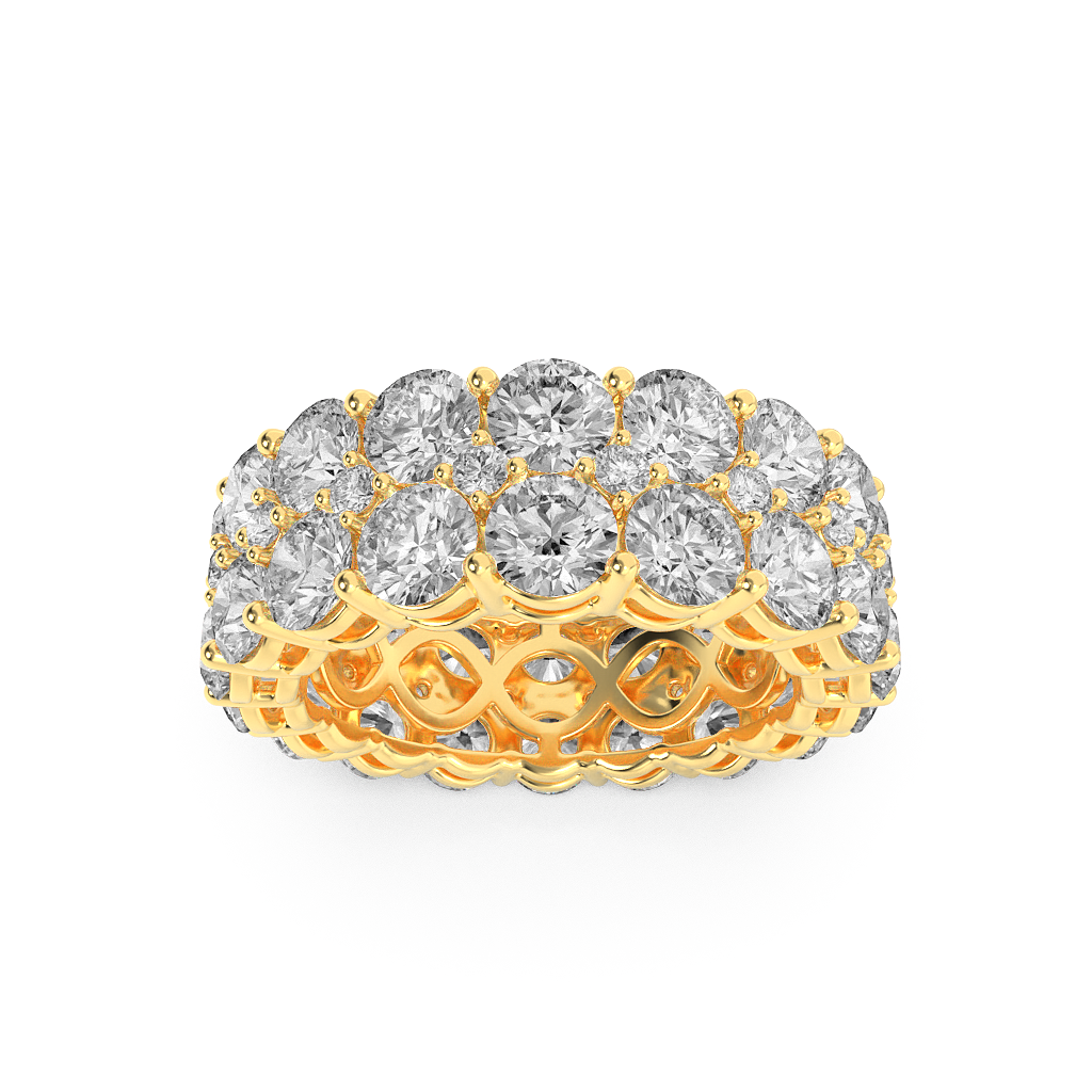 14KY 8ct Lab Diamond Cluster Ring F+VS+