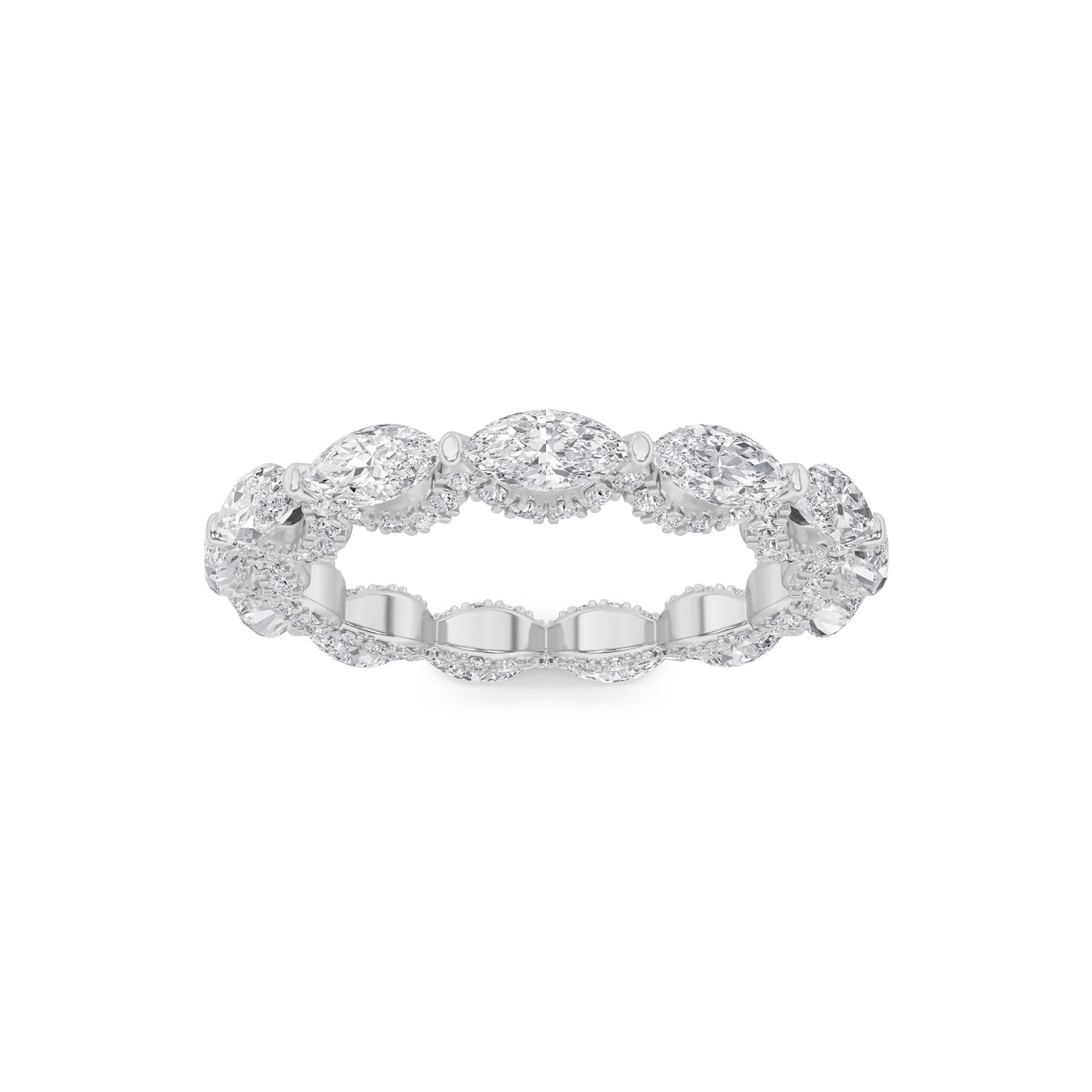 14KW 2.6ct Lab Diamond Vintage Anniversary Ring