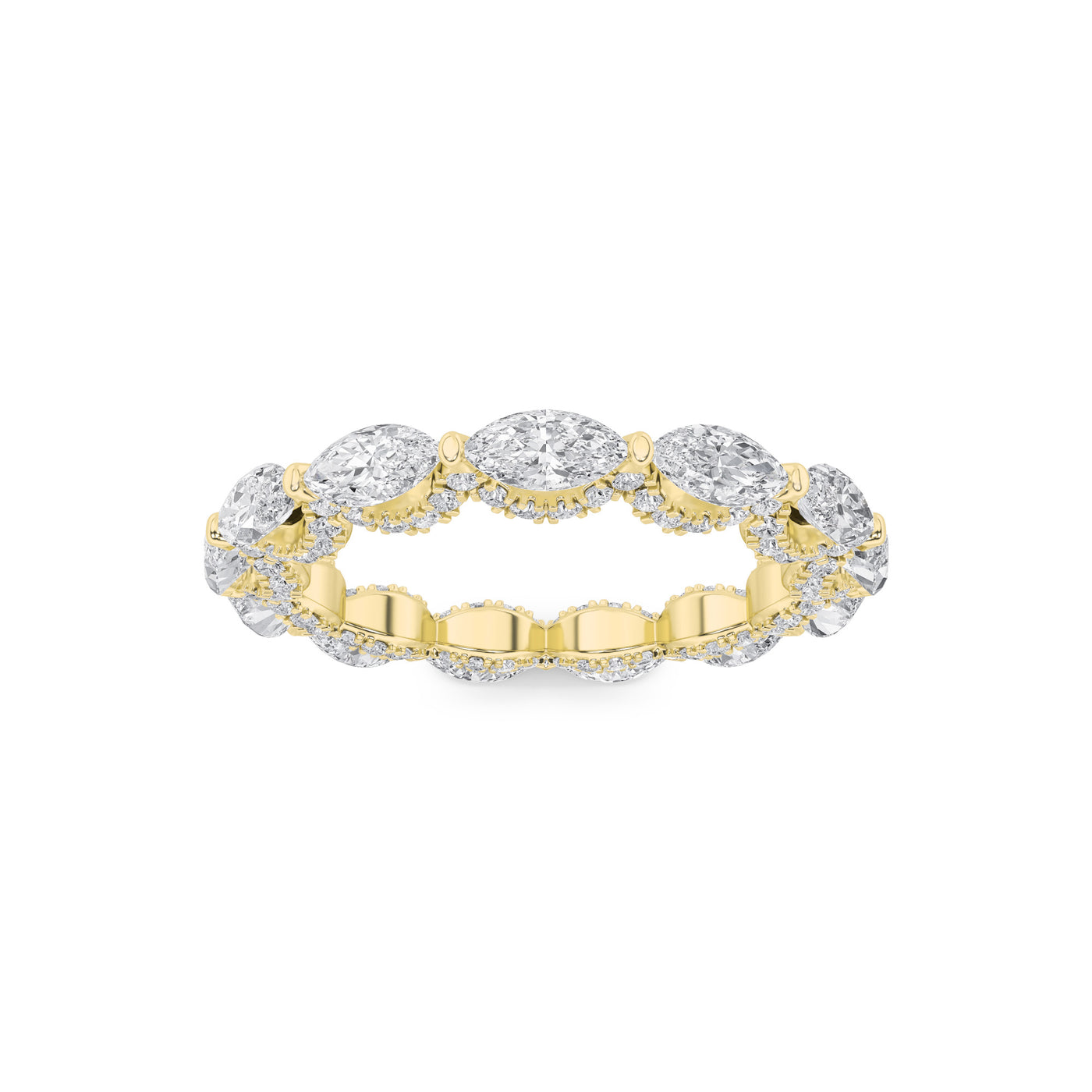 14KY 2.55ct Lab Diamond Vintage Anniversary Ring