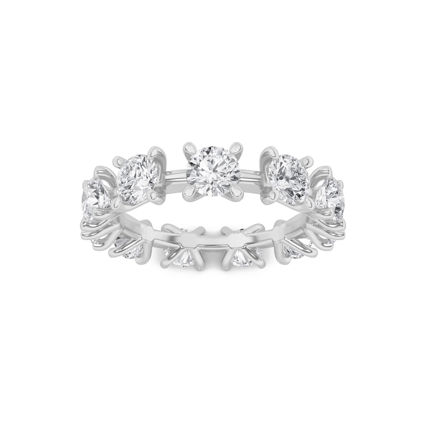 14KW 3ct Lab Diamond Stackable Anniversary Ring