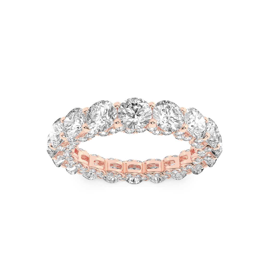 14KR 5ctw F+VS+ Lab Diamond Classic Anniversary Ring