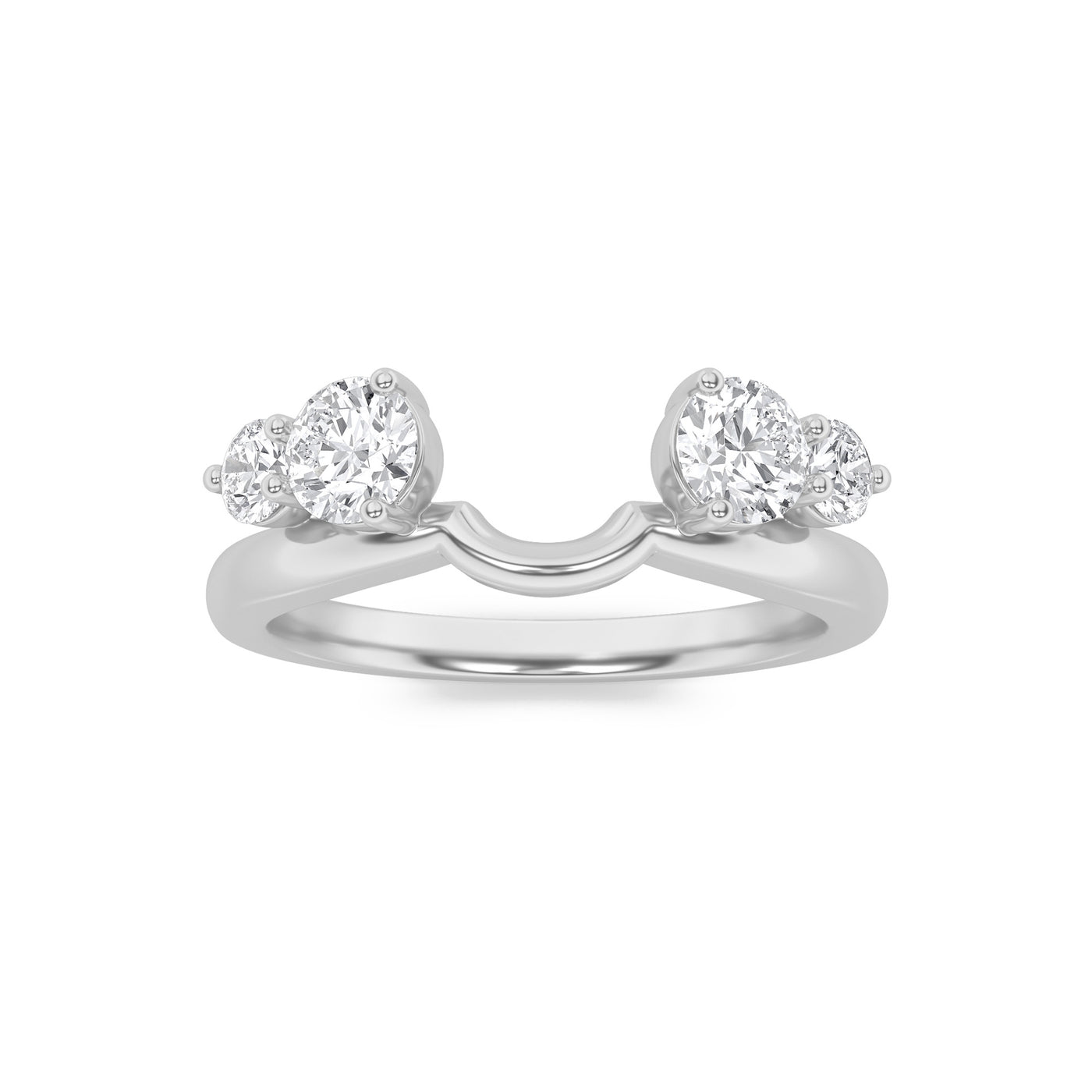 14KW 0.8ct F+ VS+ Lab Diamond Cluster Wedding Ring