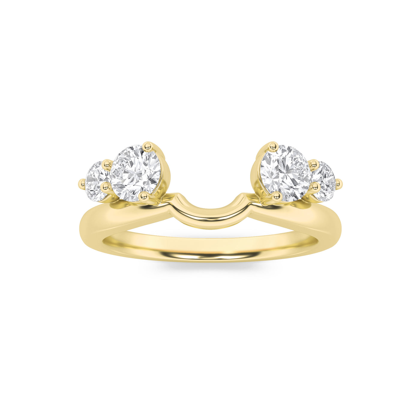 14KY 0.8ct Lab Diamond Cluster Wedding Ring
