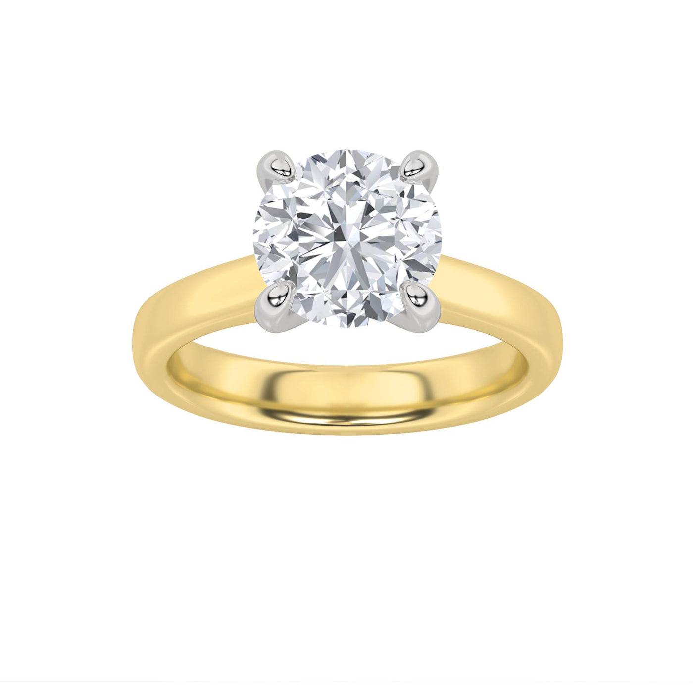 14K White Gold 2.05ct E-Color Lab Diamond Solitaire Ring