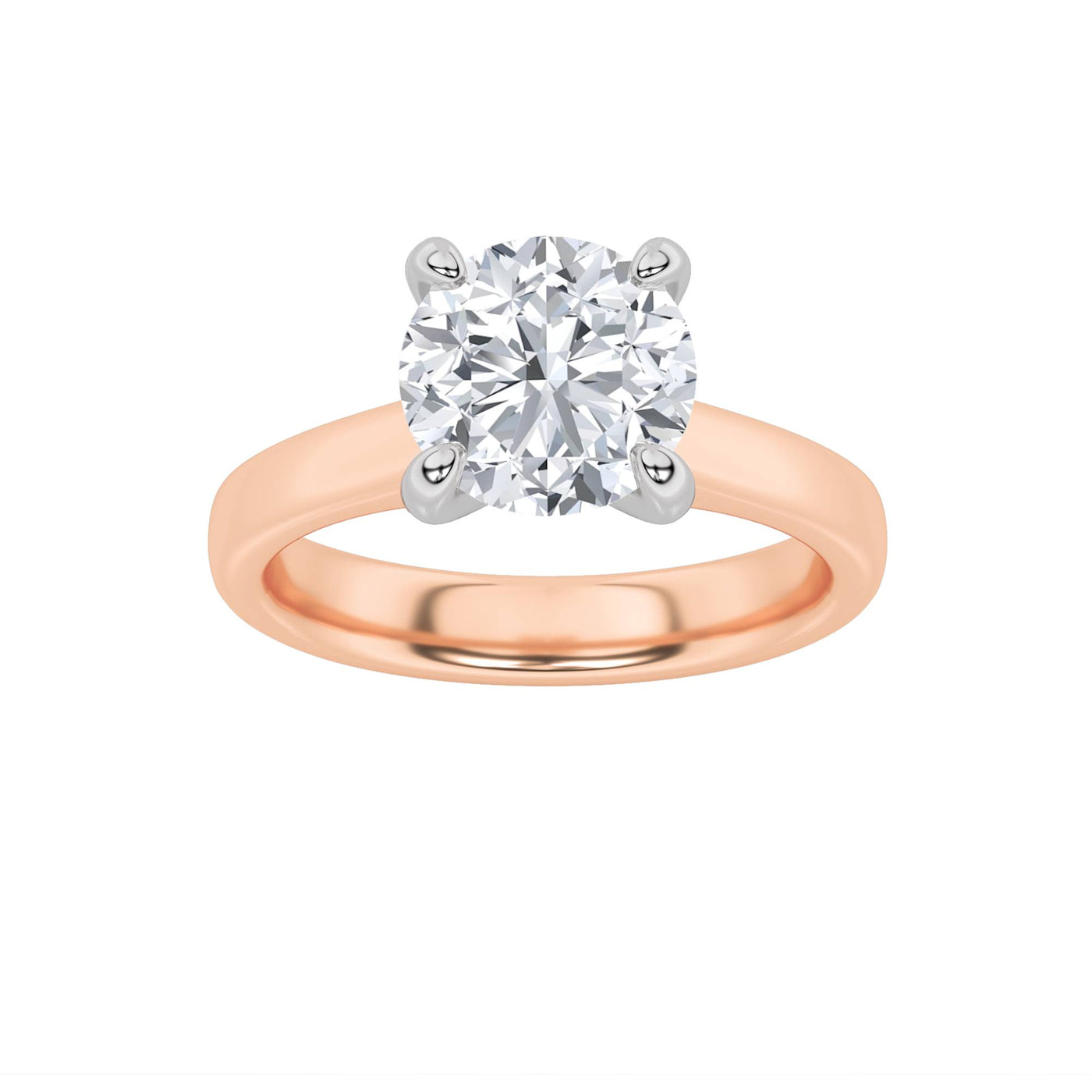 14K RW 2.05ct Lab Diamond Solitaire Ring