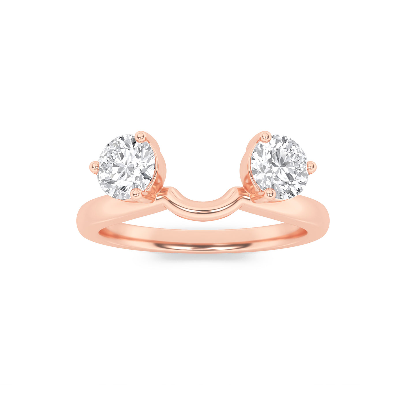 14K Rose Gold 1ct Lab Diamond Solitaire Ring F+VS+