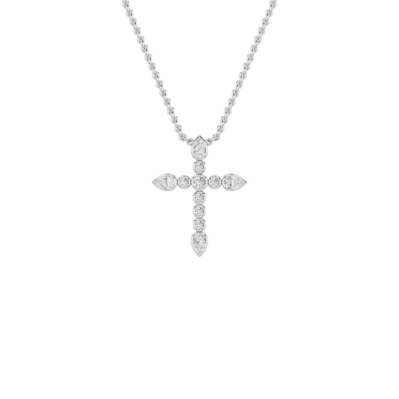 14KW 1.75ct F+ VS+ Lab Diamond Religious Pendant