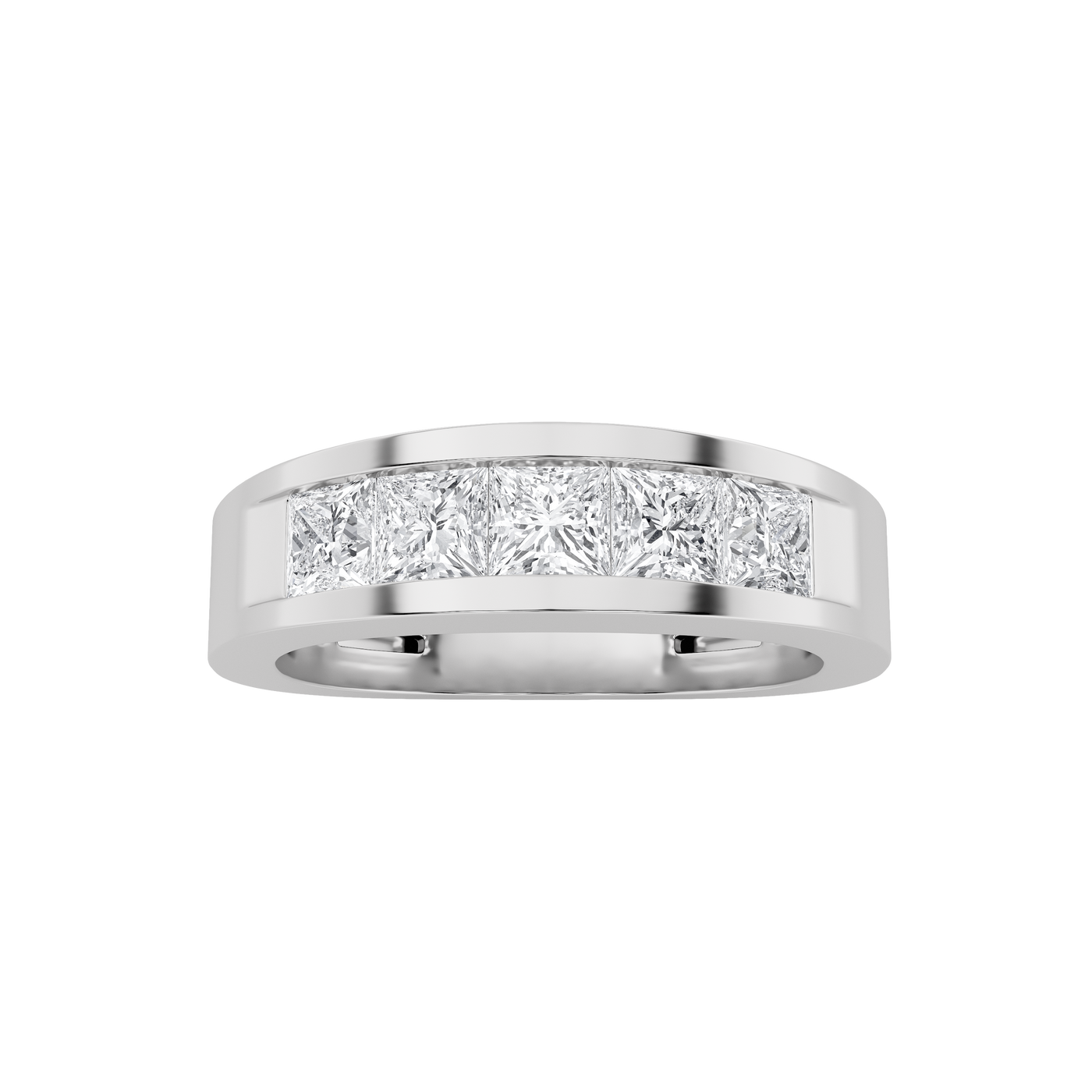 14KW 1.5ct Lab Diamond Channel Ring