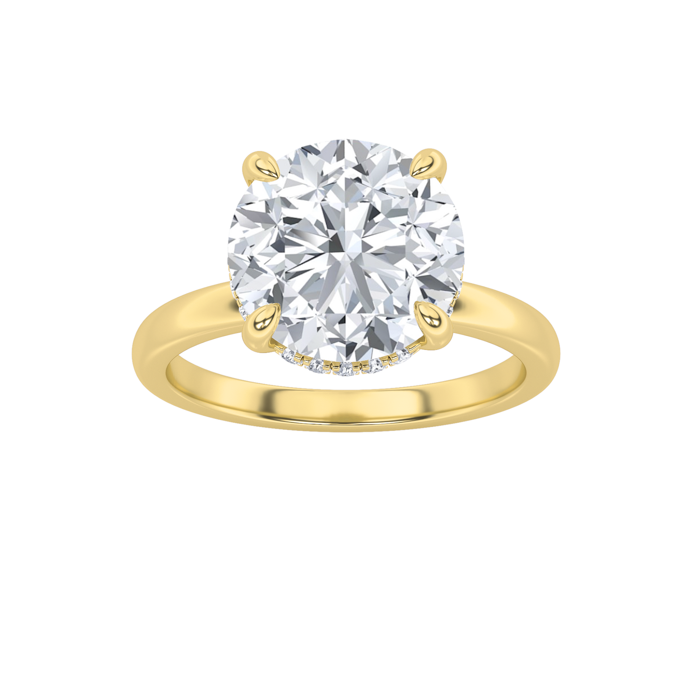 14KY 3.5CT Lab Diamond Solitaire Engagement Ring