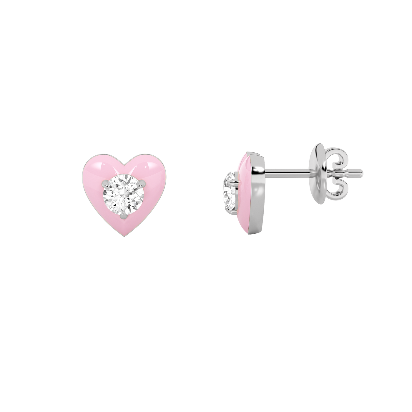 14K White Gold Lab Diamond Stud Earrings 1ctw F+VS+