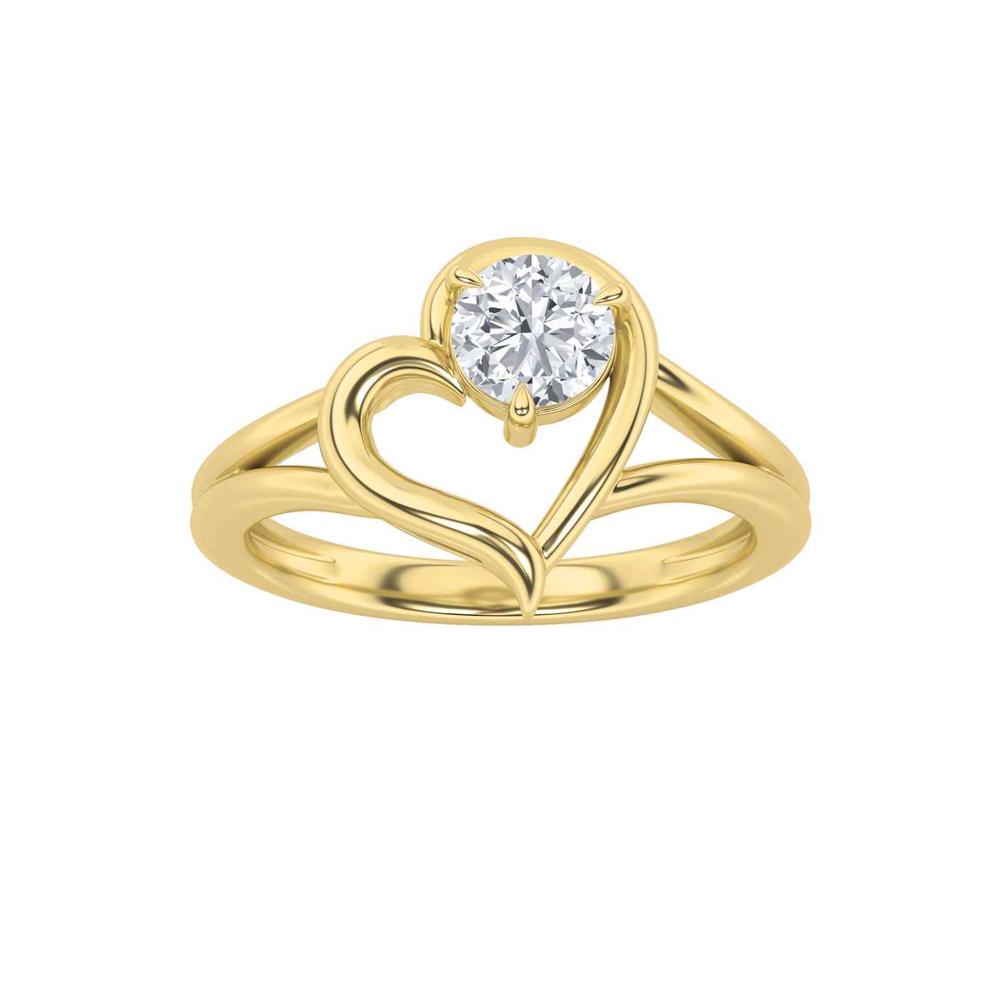 14KY 0.5ct Lab Diamond Solitaire Ring Size 7