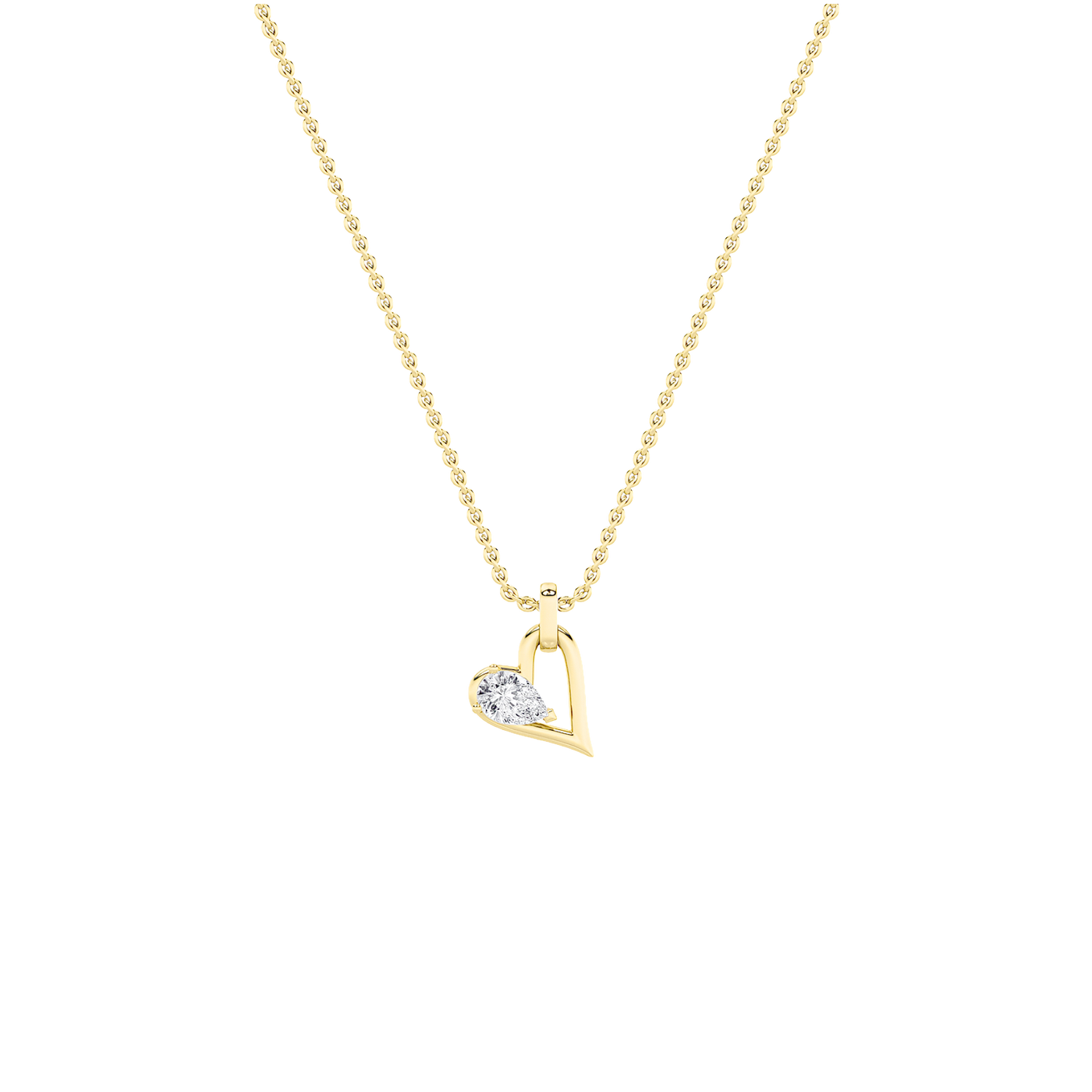 14KY 1ct F+VS Lab Diamond Pendant Timeless Charm