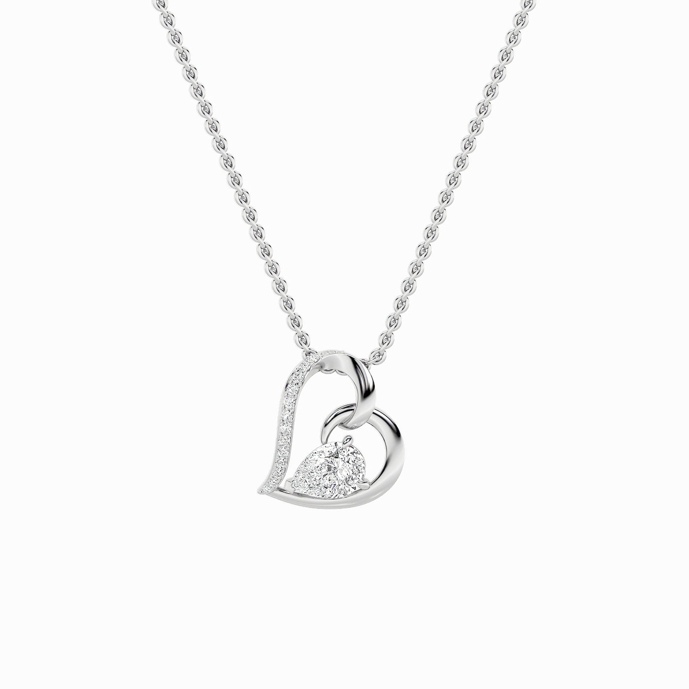 14KW 2ct Lab Diamond F+VS+ Pendant Minimalist Design