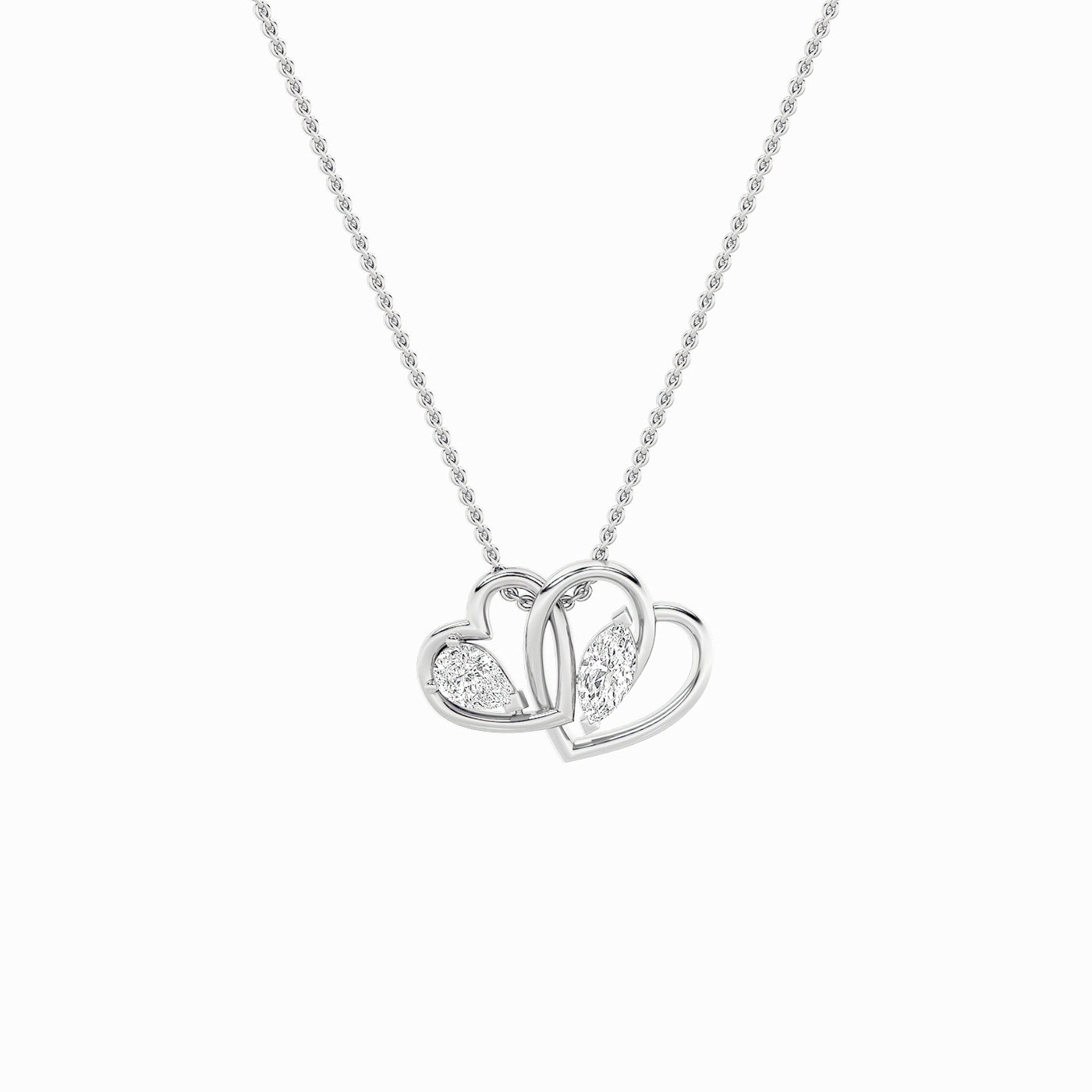 14KW Lab Diamond Pendant 2.94ctw F+VS+ Marquise Cut