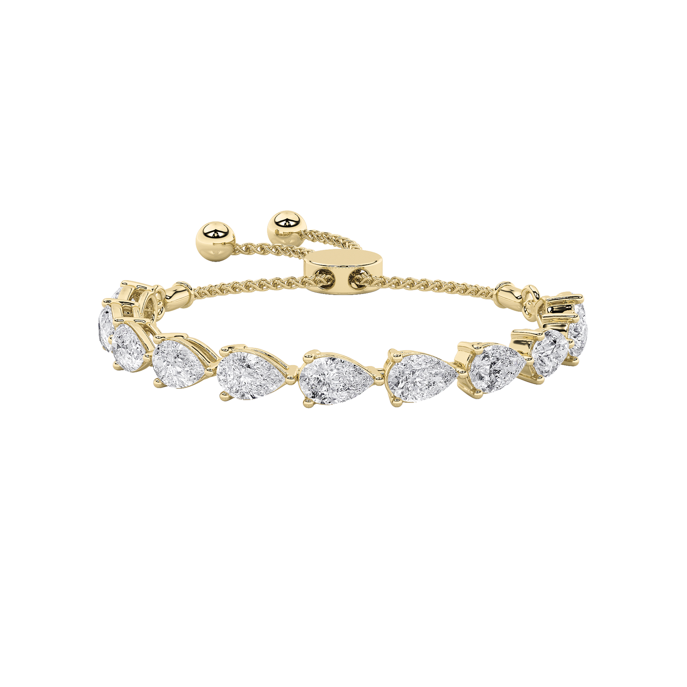 14KY 3.5ct Lab Diamond F+VS+ Tennis Bracelet