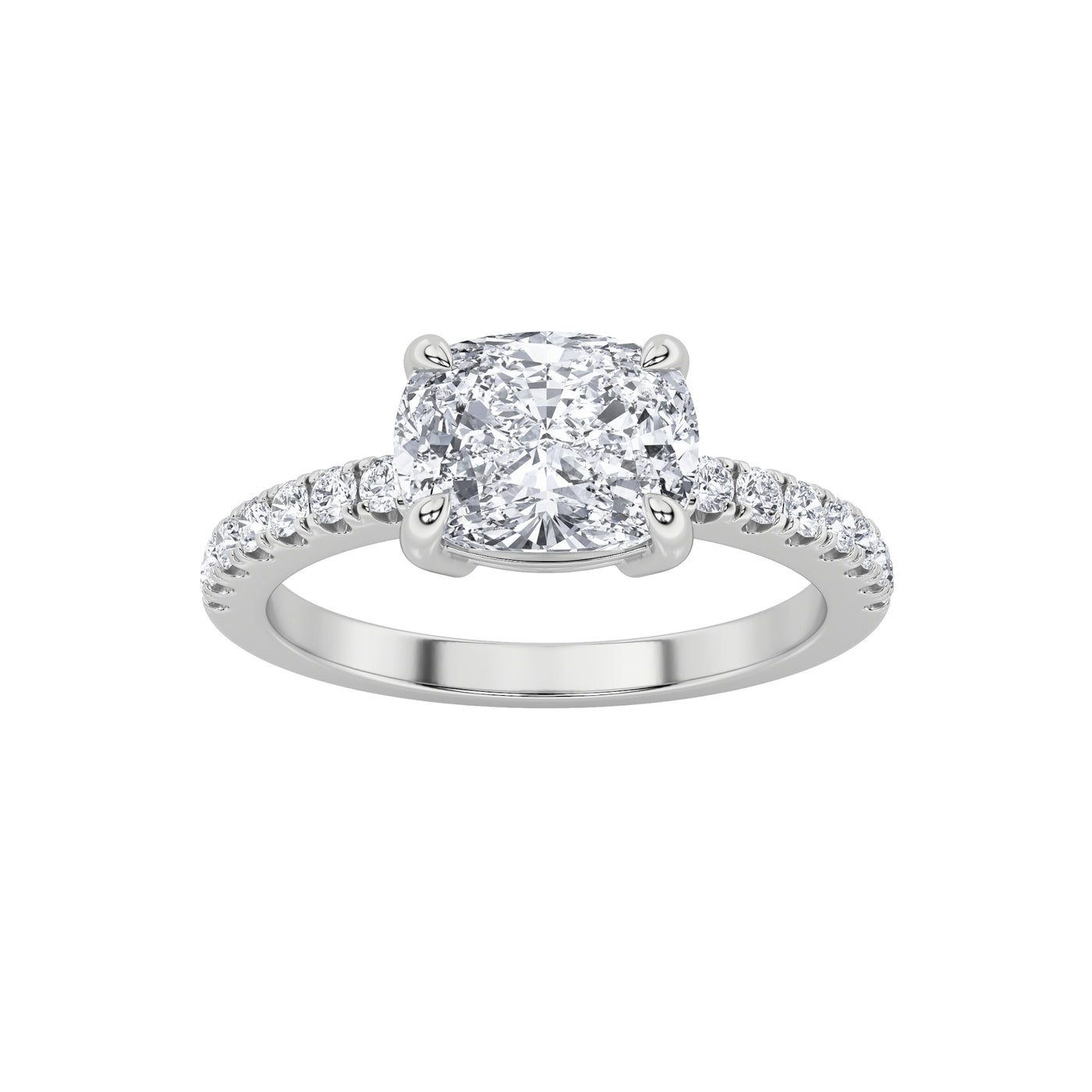 14KW 1.5ct Lab Diamond Solitaire Engagement Ring Sz 7