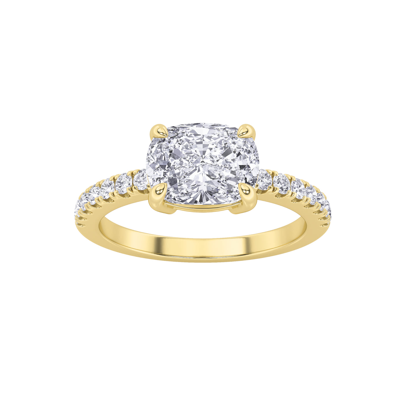 14KY 1.5ct Lab Diamond Solitaire Engagement Ring