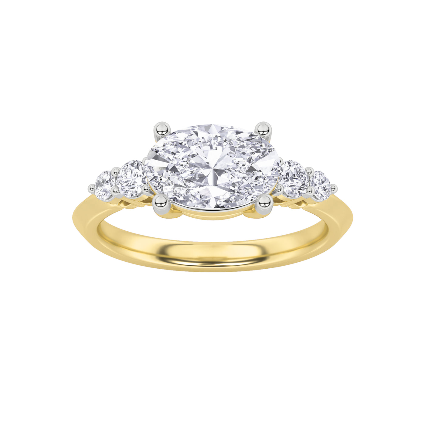 14K White Gold 1.5ct Oval Lab Diamond Solitaire Ring