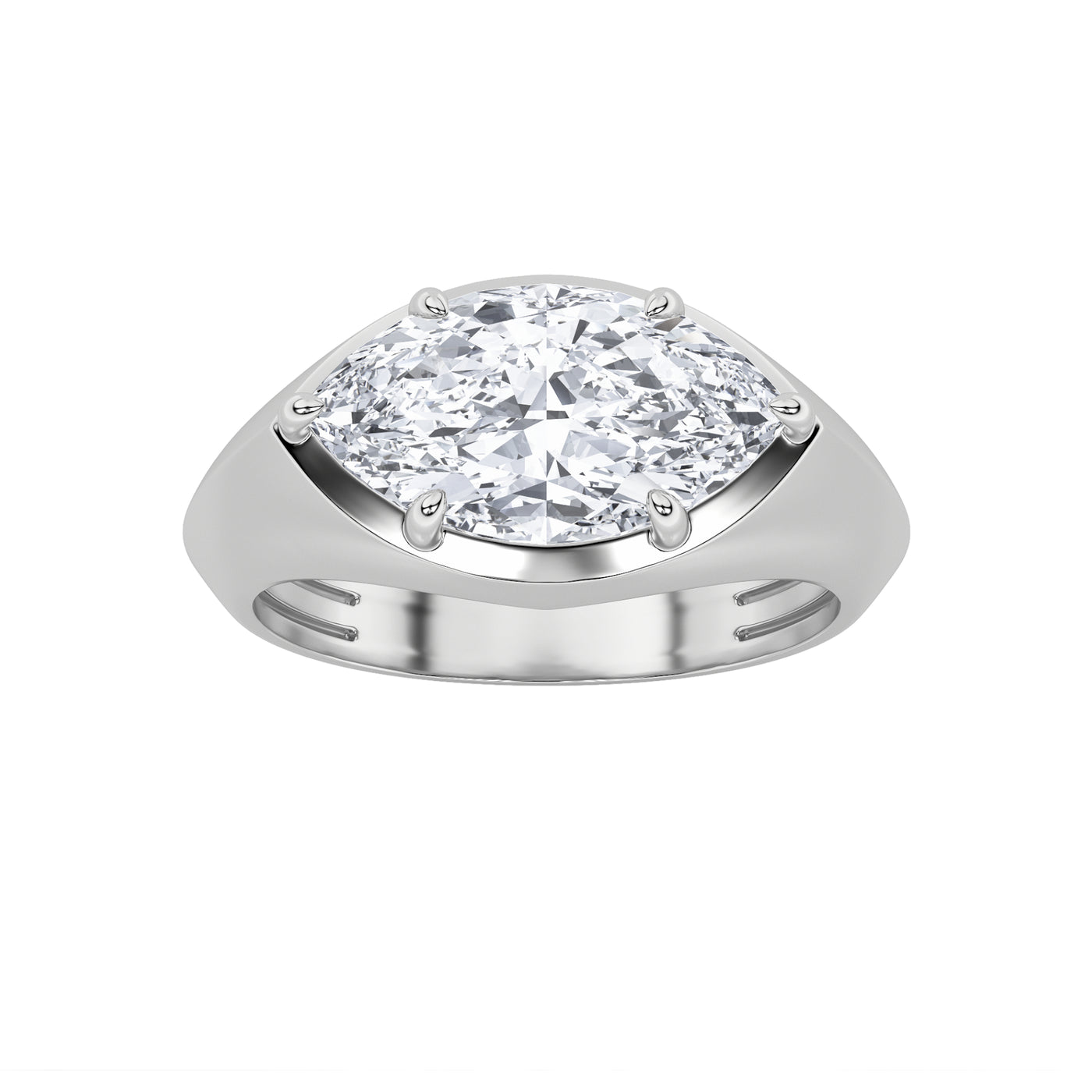 14KW 2ct Lab Diamond Solitaire Ring F+VS+
