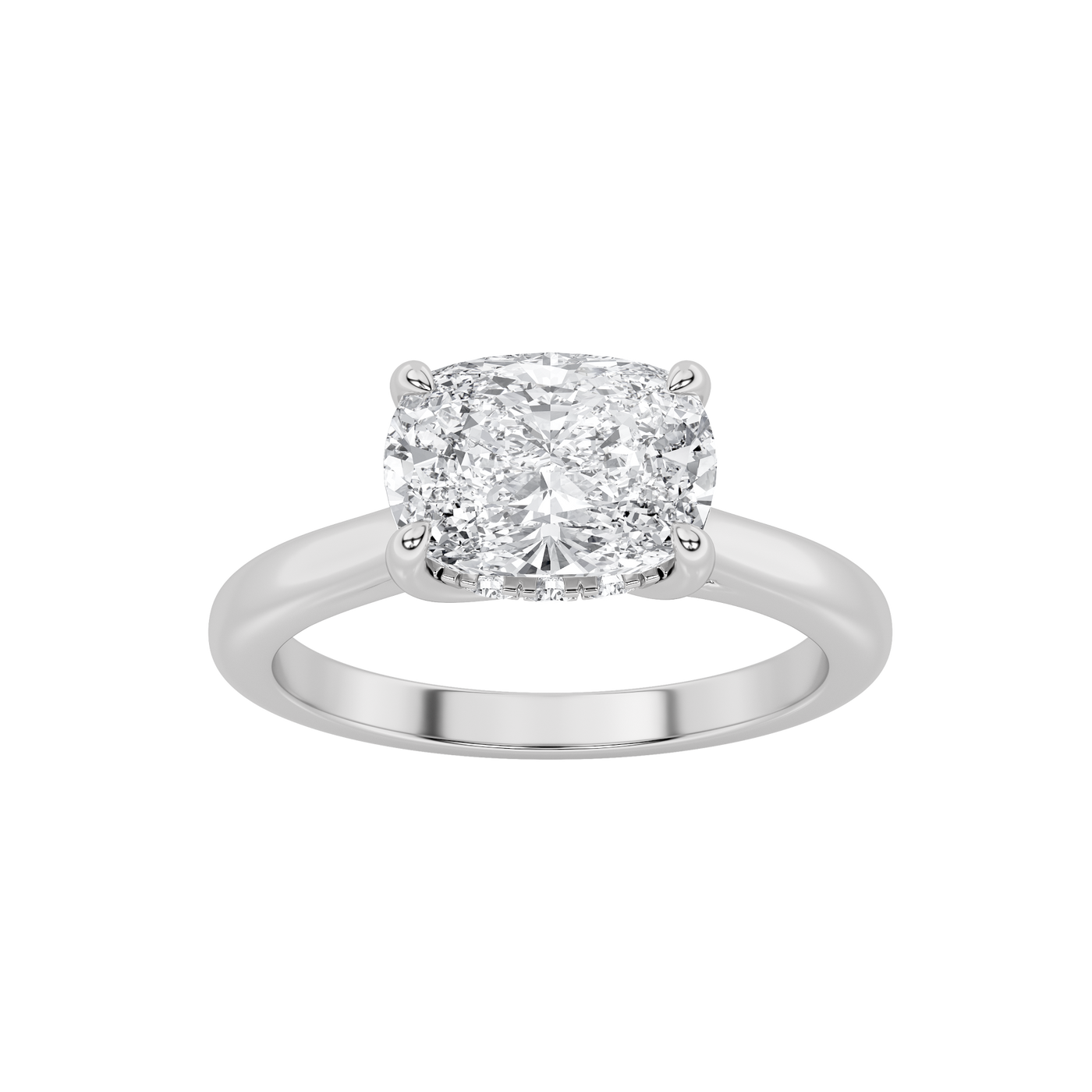 14KW 1.5ct Lab Diamond Solitaire Engagement Ring Sz 7