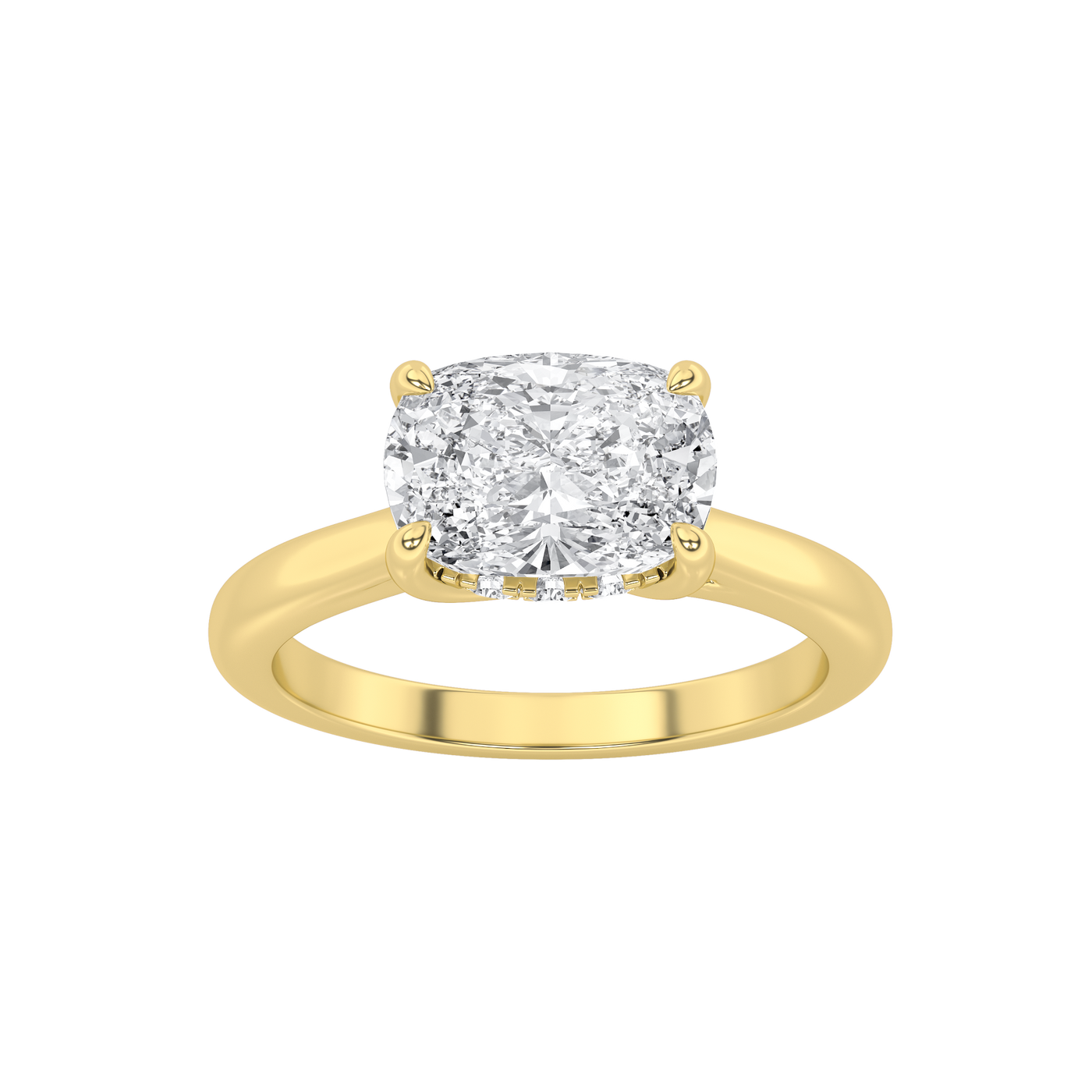14KY 1.5ct Lab Diamond Solitaire Engagement Ring