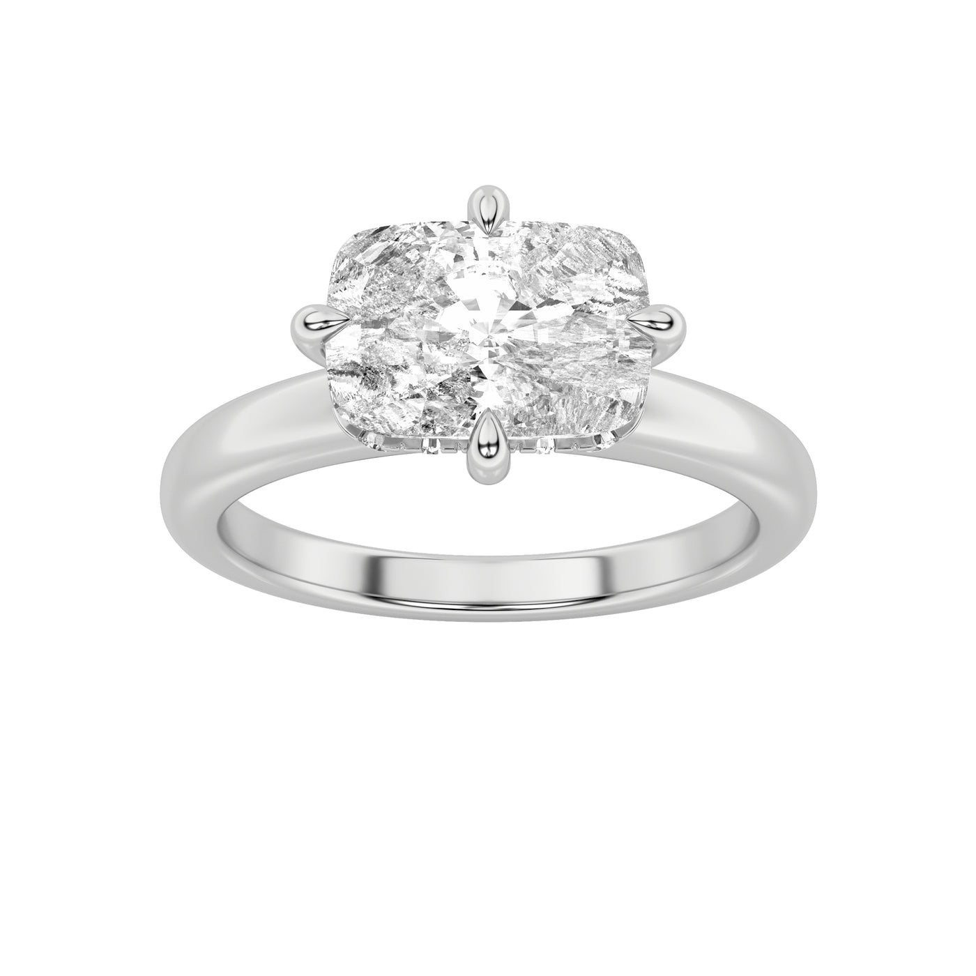 14KW 1.5ct Lab Diamond Solitaire Engagement Ring