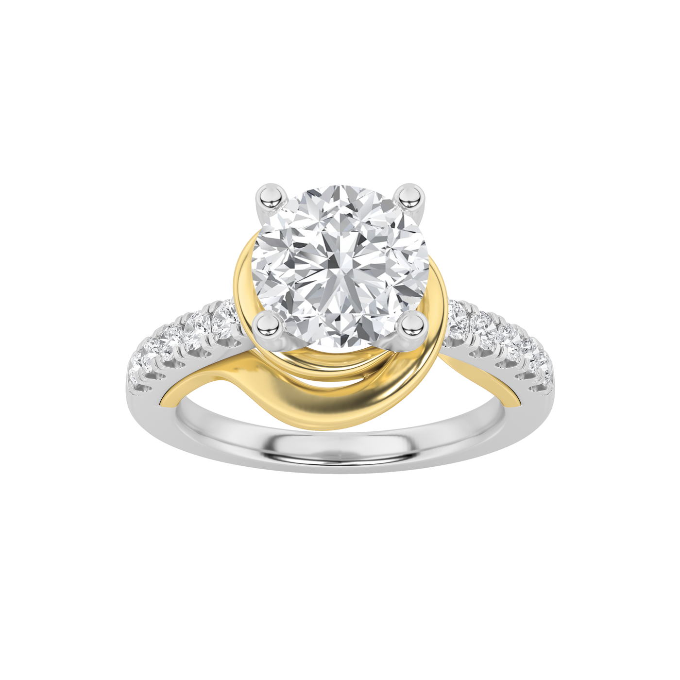 14K WY 2ct Lab Diamond Solitaire Engagement Ring