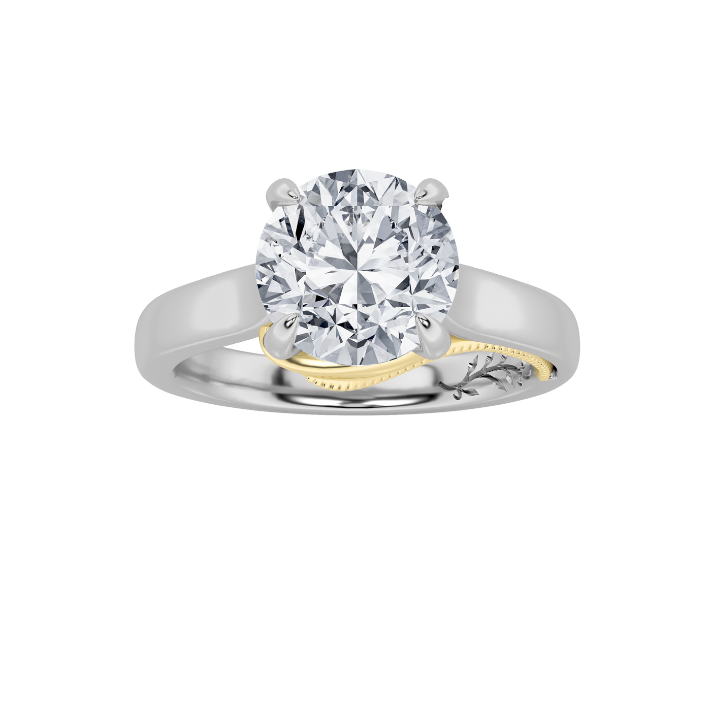 14K WY 2ct Lab Diamond Solitaire Engagement Ring