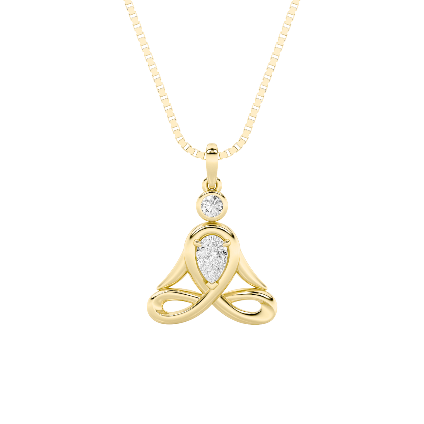 14KY 0.5ct Lab Diamond Religious Pendant