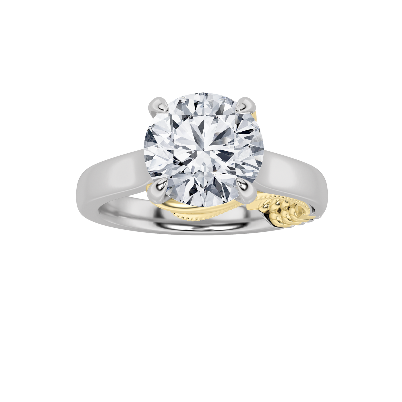 14K WY 2ct Lab Diamond Solitaire Engagement Ring