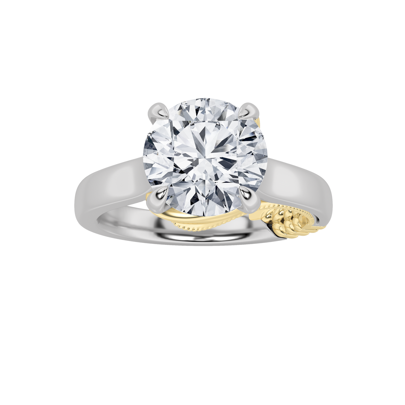 14K WY 2ct Lab Diamond Solitaire Engagement Ring