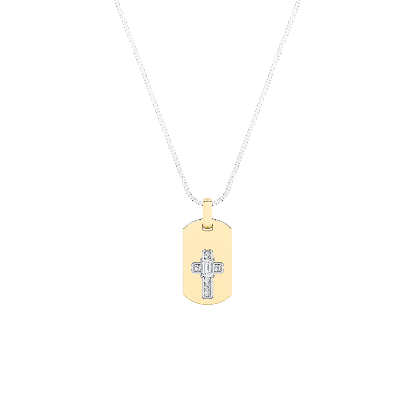 14K WY 1CT Lab Diamond Religious Pendant