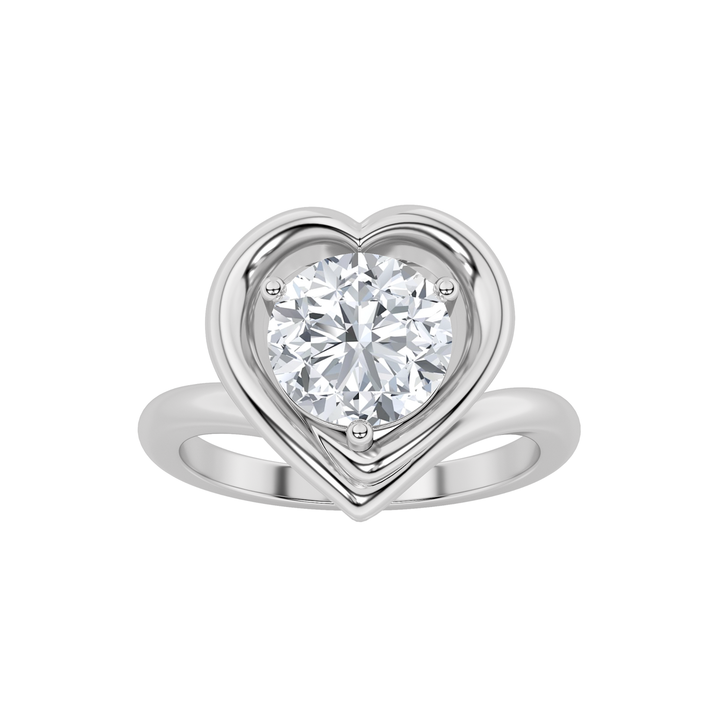 14KW 1.5ct Lab Diamond Solitaire Ring Sz 7