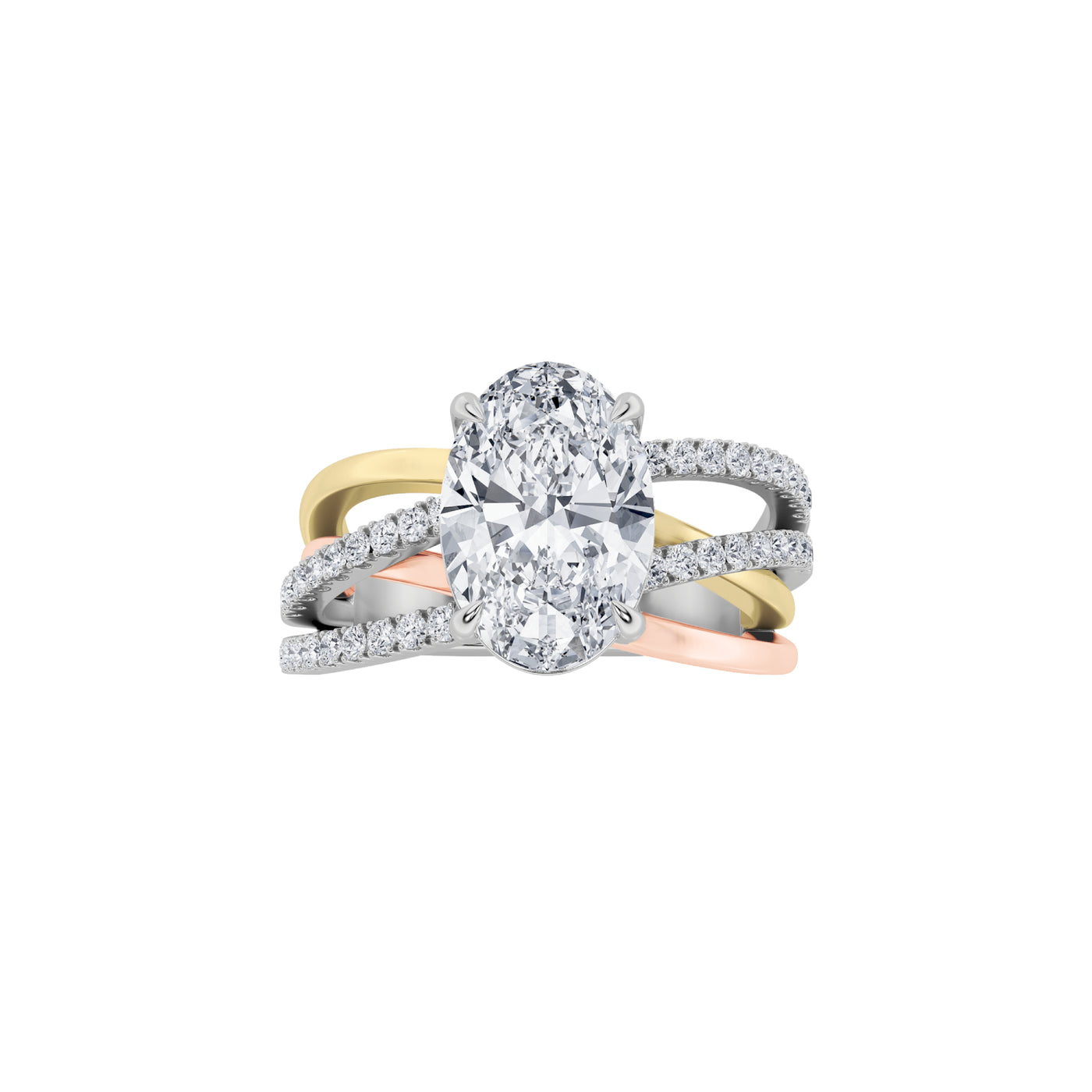 14K Rose Gold Lab Diamond Stackable Ring 3ctw