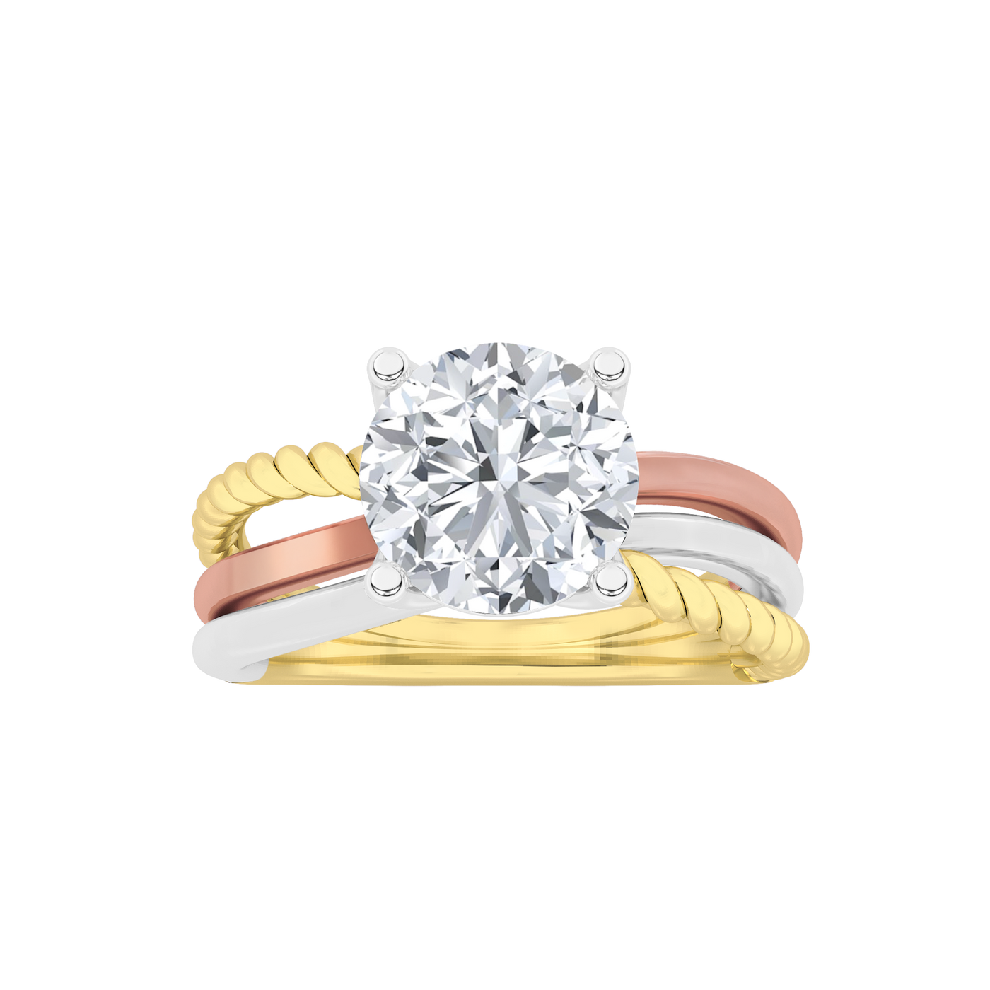 14K Rose Gold 2ct Lab Diamond Solitaire Ring